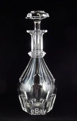 Baccarat French Crystal Large Decanter Harcourt Cut Panel Design