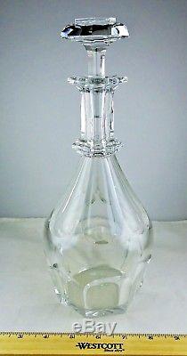 Baccarat French Crystal Large Decanter Harcourt Cut Panel Design
