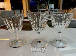 Baccarat French Cut Crystal Cote D'Azur 6 Water Goblets SET OF THREE
