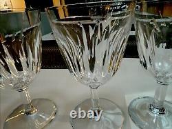 Baccarat French Cut Crystal Cote D'Azur 6 Water Goblets SET OF THREE