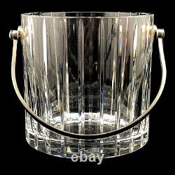 Baccarat Harmonie Crystal Ice Bucket Cut Vertical Lines France Signed