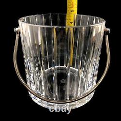 Baccarat Harmonie Crystal Ice Bucket Cut Vertical Lines France Signed
