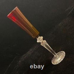 Baccarat Mille Nuits Flutissimo Crystal Champagne Glass Signed red