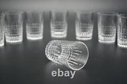 Baccarat Nancy 12 Liqueur Glass N°8 Set Clear Cut Crystal Glass Signed France