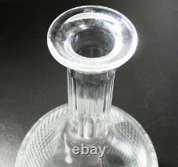 Baccarat Nancy Decanter Cut Crystal Glass Signed Used