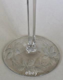Baccarat Overlay Goblet, Intaglio Cut, Raspberry Vines, Purple