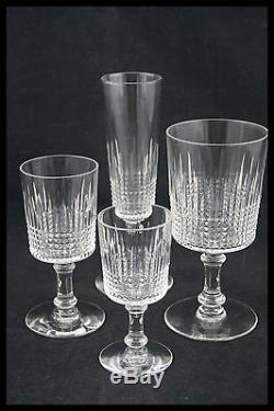 Baccarat Set For 6 Old Fashioned Nancy Pattern Clear Cut Crystal Signed France