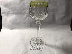 Baccarat crystal hock stem American brilliant cut glass pattern wine glass 7.75