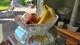 Banana Fruit Bowl ABP American Brilliant Period cut glass crystal 11 x 8 x 4.5