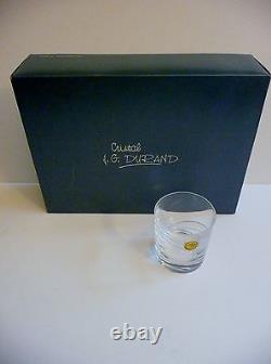 Bar Cocktail Glasses J. G. Durand Cristal NIB Amboise Vintage Set 6 Cut Crystal