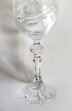 Barski Hand Cut Crystal Wine Glass, Made in Europe New, Labeled, Set of 4