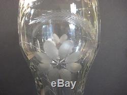 Beautiful American Brilliant Cut Glass Crystal Vase, 12 Tall X 4 1/4 Diameter