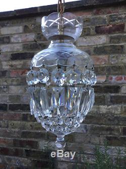 Beautiful Cut Glass And Lead Crystal Vintage Chandelier