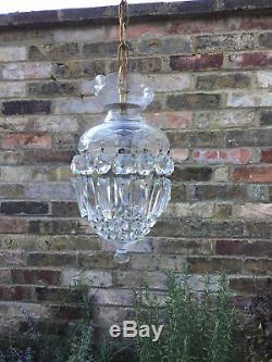 Beautiful Cut Glass And Lead Crystal Vintage Chandelier