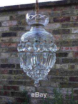 Beautiful Cut Glass And Lead Crystal Vintage Chandelier