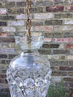 Beautiful Cut Glass And Lead Crystal Vintage Chandelier