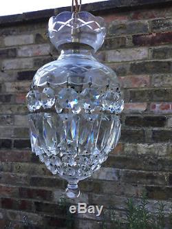 Beautiful Cut Glass And Lead Crystal Vintage Chandelier