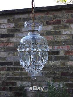 Beautiful Cut Glass And Lead Crystal Vintage Chandelier