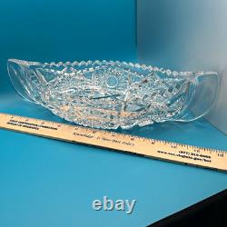 Beautiful Early American Brilliant Cut Crystal Boat/Canoe