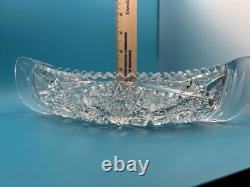 Beautiful Early American Brilliant Cut Crystal Boat/Canoe