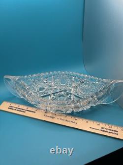 Beautiful Early American Brilliant Cut Crystal Boat/Canoe