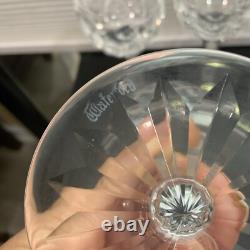 Beautiful Set of 5 WATERFORD CRYSTAL HANDMADE (Cut Foot) Hock Wine Glasses