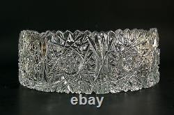 Beautiful Vintage Cut Crystal Glass Accent Bowl Artist Signed