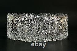 Beautiful Vintage Cut Crystal Glass Accent Bowl Artist Signed