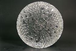 Beautiful Vintage Cut Crystal Glass Accent Bowl Artist Signed