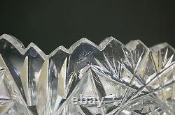 Beautiful Vintage Cut Crystal Glass Accent Bowl Artist Signed