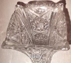 Beautiful Vintage Cut Crystal Vase Amazing Pattern