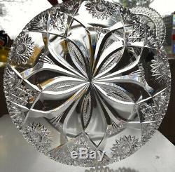 Bergen Columbia Stunning Large American Brilliant (abp) Cut Glass Crystal Tray