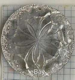 Bergen Columbia Stunning Large American Brilliant (abp) Cut Glass Crystal Tray