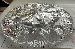 Bergen Columbia Stunning Large American Brilliant (abp) Cut Glass Crystal Tray