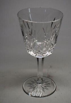 Best! Set 6 Waterford Cut Crystal Claret Wine Glasses Lismore Stemware
