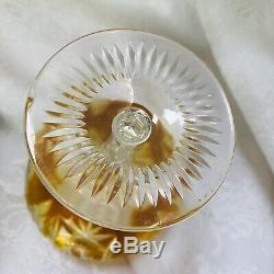 Bleikristall Cut To Clear Vintage Wine or Sherbet Crystal Stems Multi Color AJKA