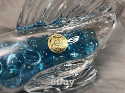 Blue Antique Crystal Glass Cut Brilliant American Vintage France Blue marbles