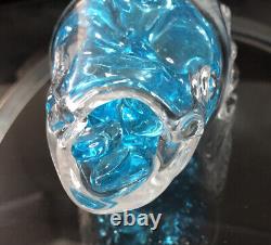 Blue Antique Crystal Glass Cut Brilliant American Vintage France Blue marbles