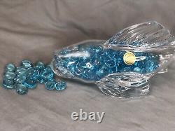 Blue Antique Crystal Glass Cut Brilliant American Vintage France Blue marbles
