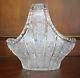 Bohemia Crystal Basket, Queen-lace Hand-cut, 8 Wide and 8 Tall