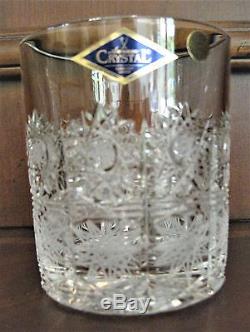 Bohemia Crystal Hand Cut set of 6 Tumble Glasses, Queen-lace Cut, Czech Republic