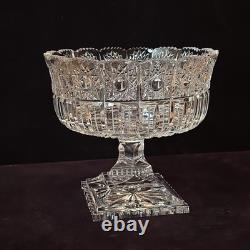 Bohemia Czech Crystal Hand cut 7.75 Pedestal Bowl