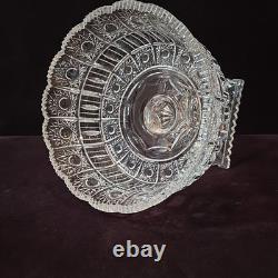 Bohemia Czech Crystal Hand cut 7.75 Pedestal Bowl