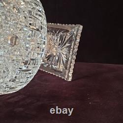 Bohemia Czech Crystal Hand cut 7.75 Pedestal Bowl