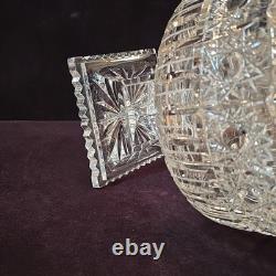 Bohemia Czech Crystal Hand cut 7.75 Pedestal Bowl