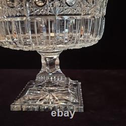 Bohemia Czech Crystal Hand cut 7.75 Pedestal Bowl