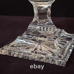 Bohemia Czech Crystal Hand cut 7.75 Pedestal Bowl