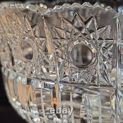 Bohemia Czech Crystal Hand cut 7.75 Pedestal Bowl