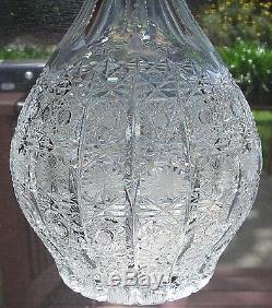 Bohemia Lead Crystal QUEEN LACE Hand Cut 13 Decanter With Stopper Bohemian Czech
