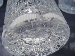 Bohemia Queen Lace Hand Cut 24% Lead Crystal Water Glass 12 Oz Mint 6 Pc